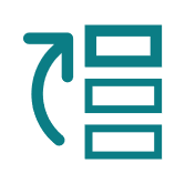 An image of three boxes with an arrow pointing at the top box.