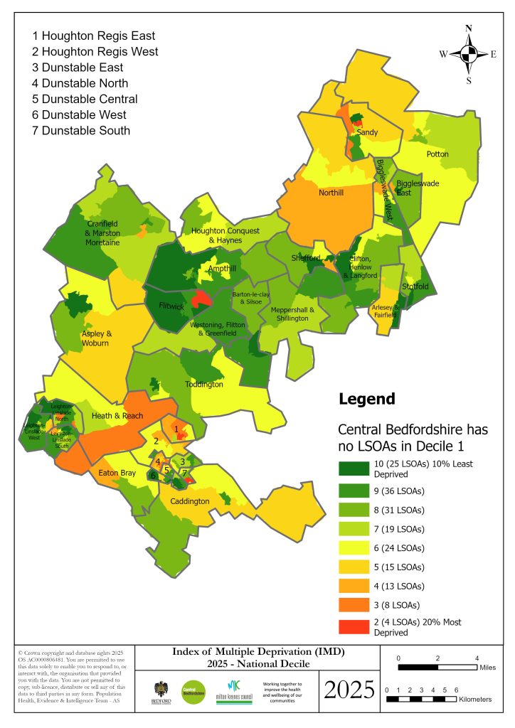 An image of the Index of Multiple Deprivation 2025 – LSOA Map. This can be downloaded below.